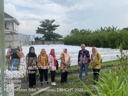 Mahasiswa Magang MBKM Ikuti Pemeriksaan Bibit Tembakau DBHCHT di Kecamatan Soko, Tuban