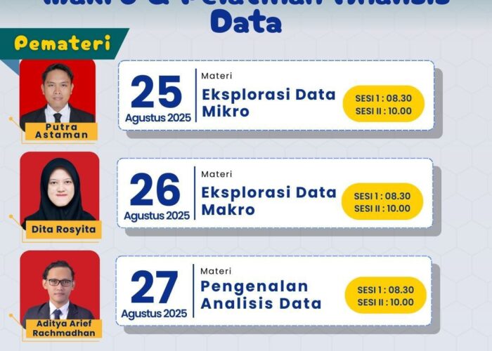 PENDAFTARAN WORKSHOP EKSPRORASI DATA DAN PELATIHAN ANALISIS DATA